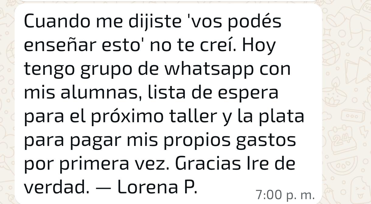 Captura WhatsApp testimonio 2