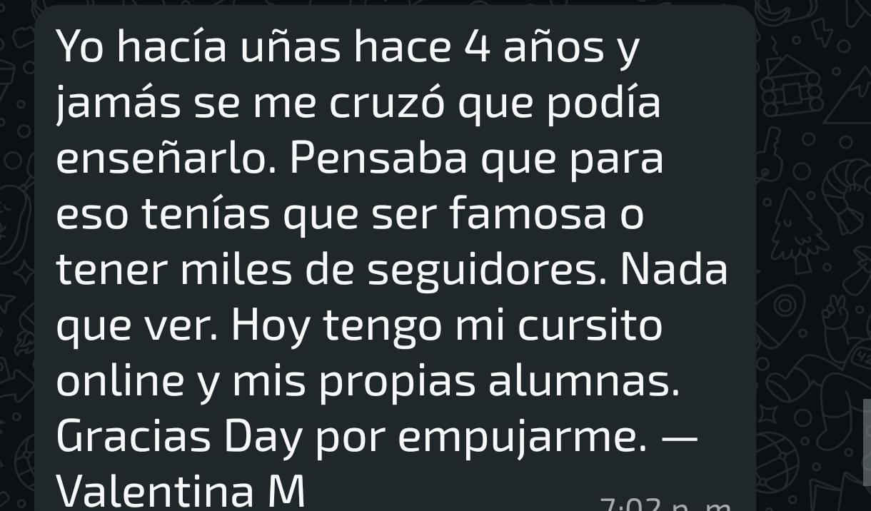 Captura WhatsApp testimonio 3